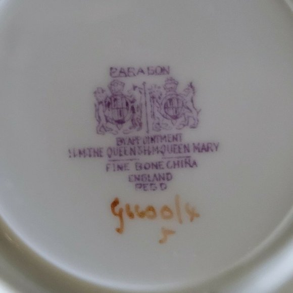 Paragon Double Warrant Pink Teacup and Saucer with Hand-Painted Pansies c1940s B - Picture 5 of 9